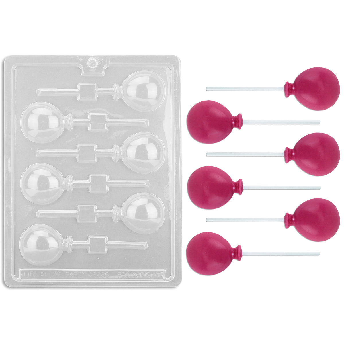 Balloon Lollipop Chocolate Mold