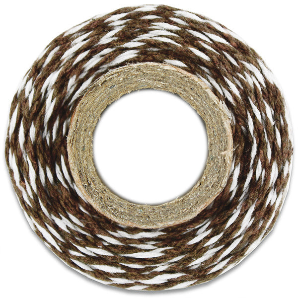 Dark Brown Striped Bakers Twine