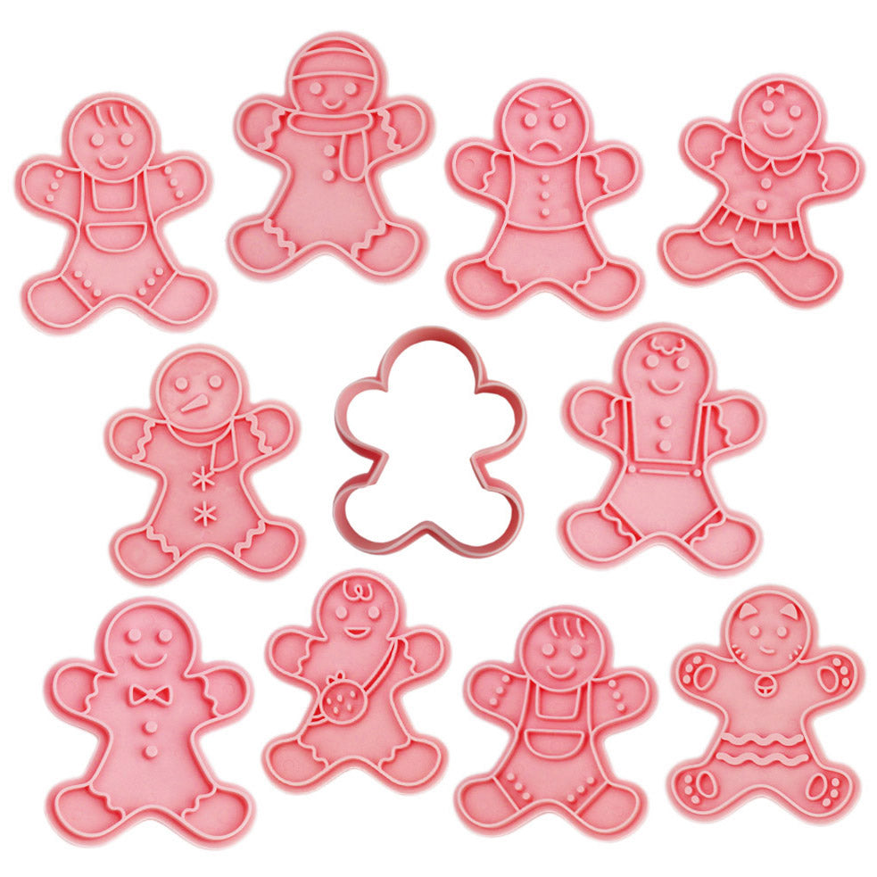 Gingerbread Boy Stamping Cookie Cutter Set