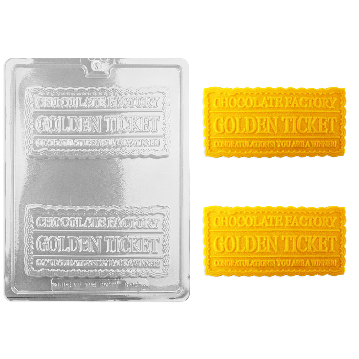 Golden Ticket Candy Bar Chocolate Mold