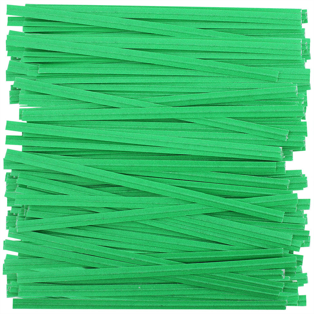 Green Paper Twist Ties