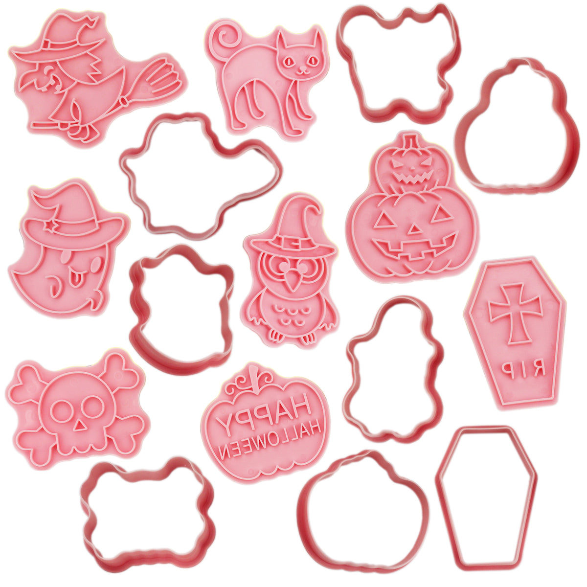 Happy Halloween Stamping Cookie Cutter Set