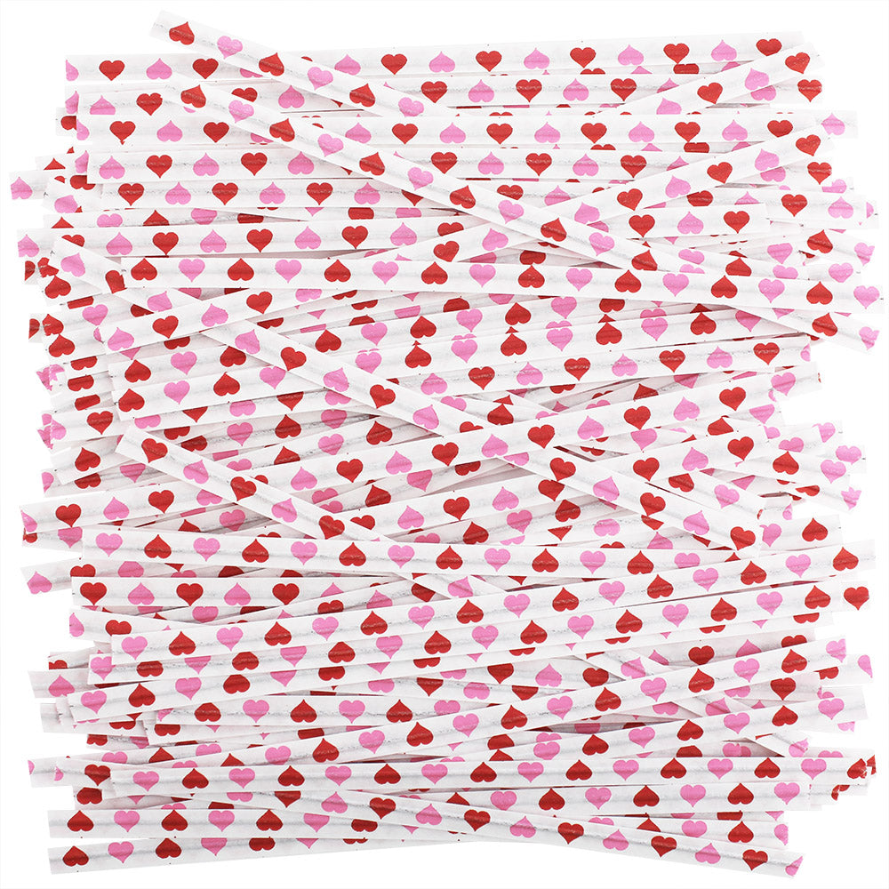 Heart Paper Twist Ties