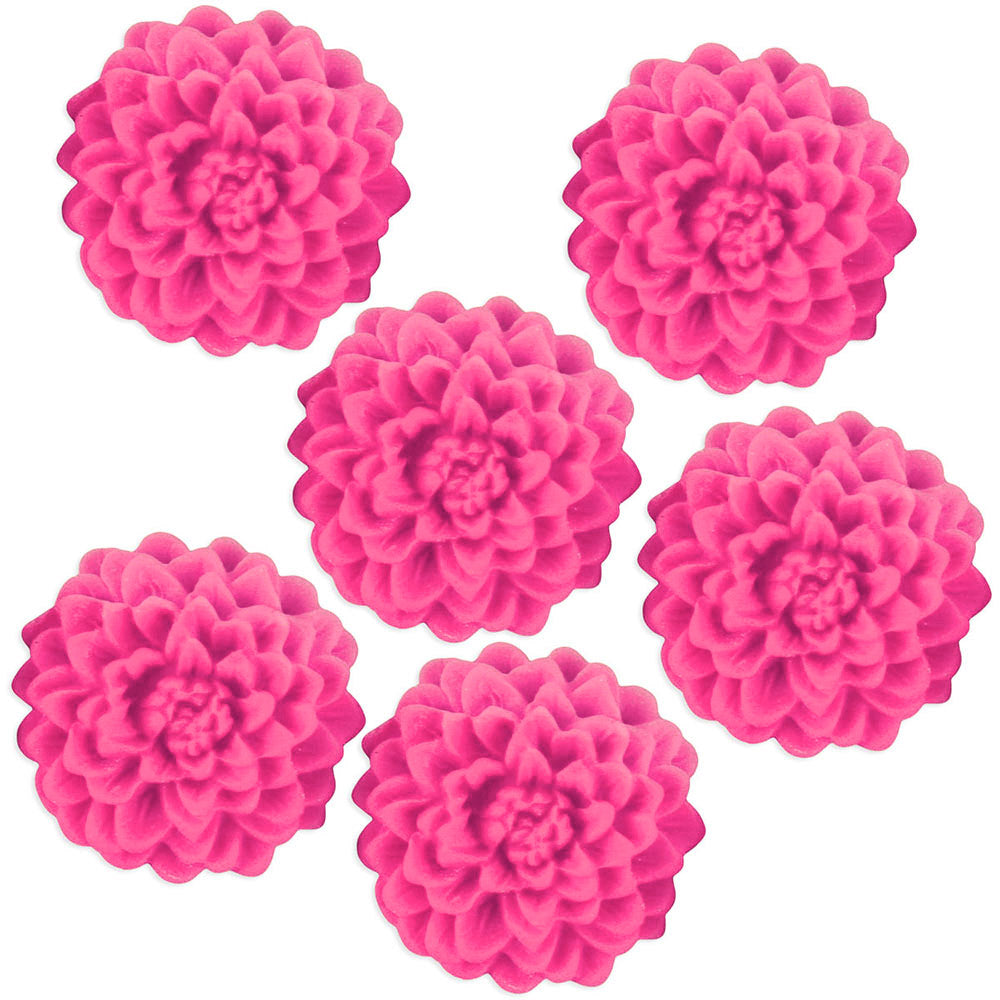 Hot Pink Fondant Mum Flowers