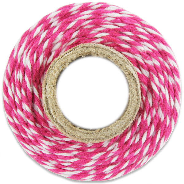 Hot Pink Striped Bakers Twine