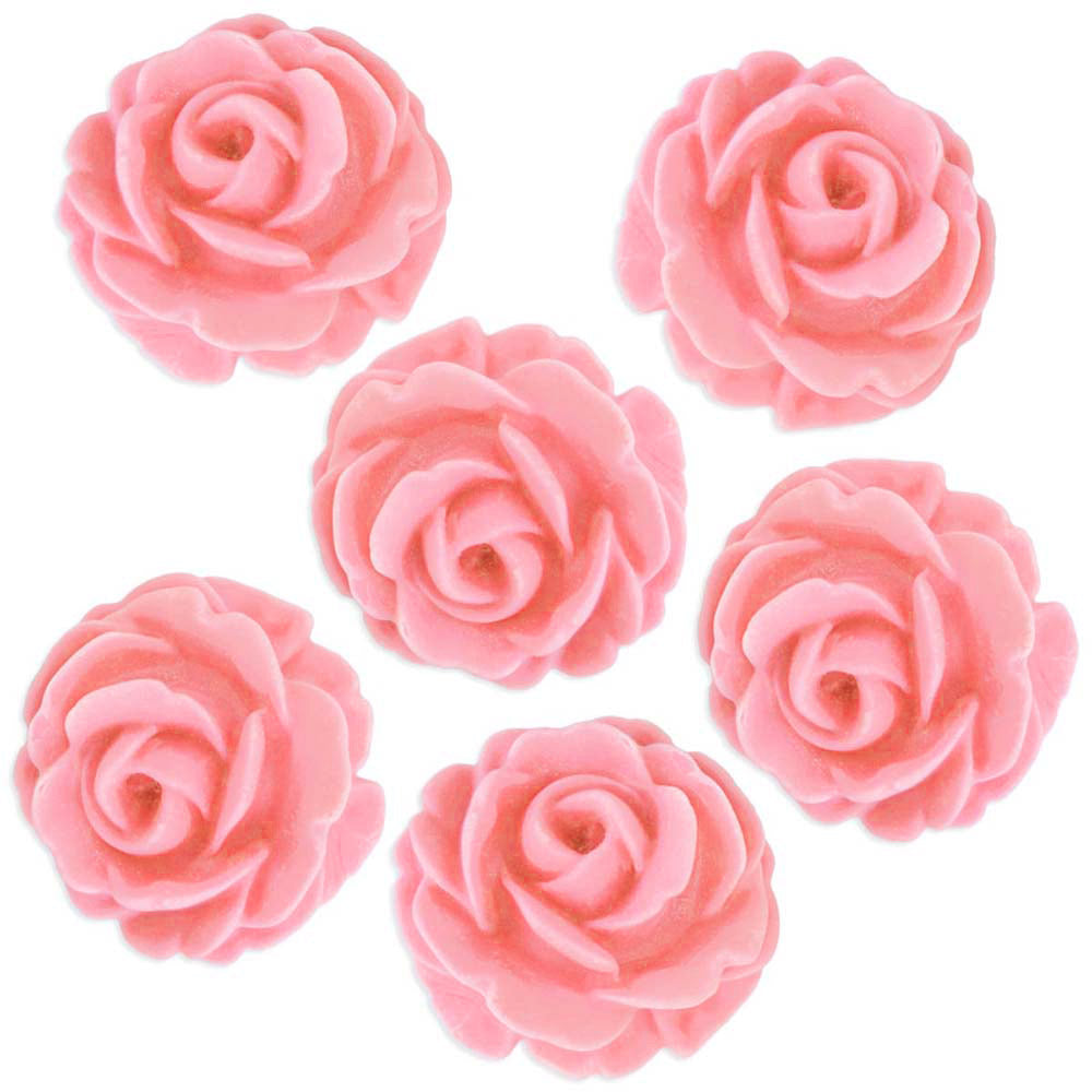 Light Coral Pink Fondant Garden Roses