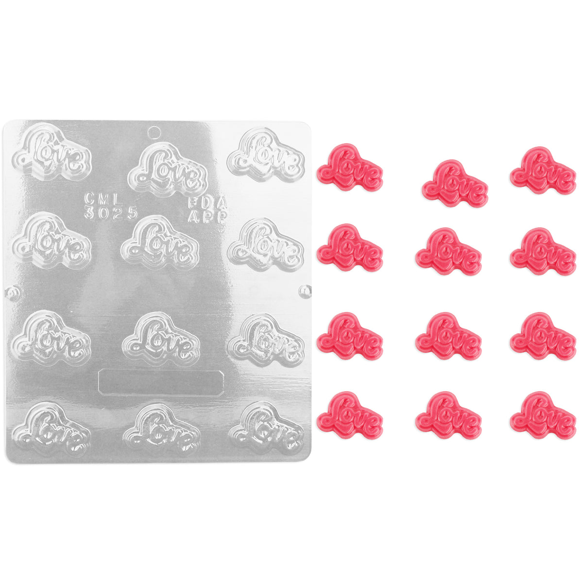 Love Script Chocolate Mold