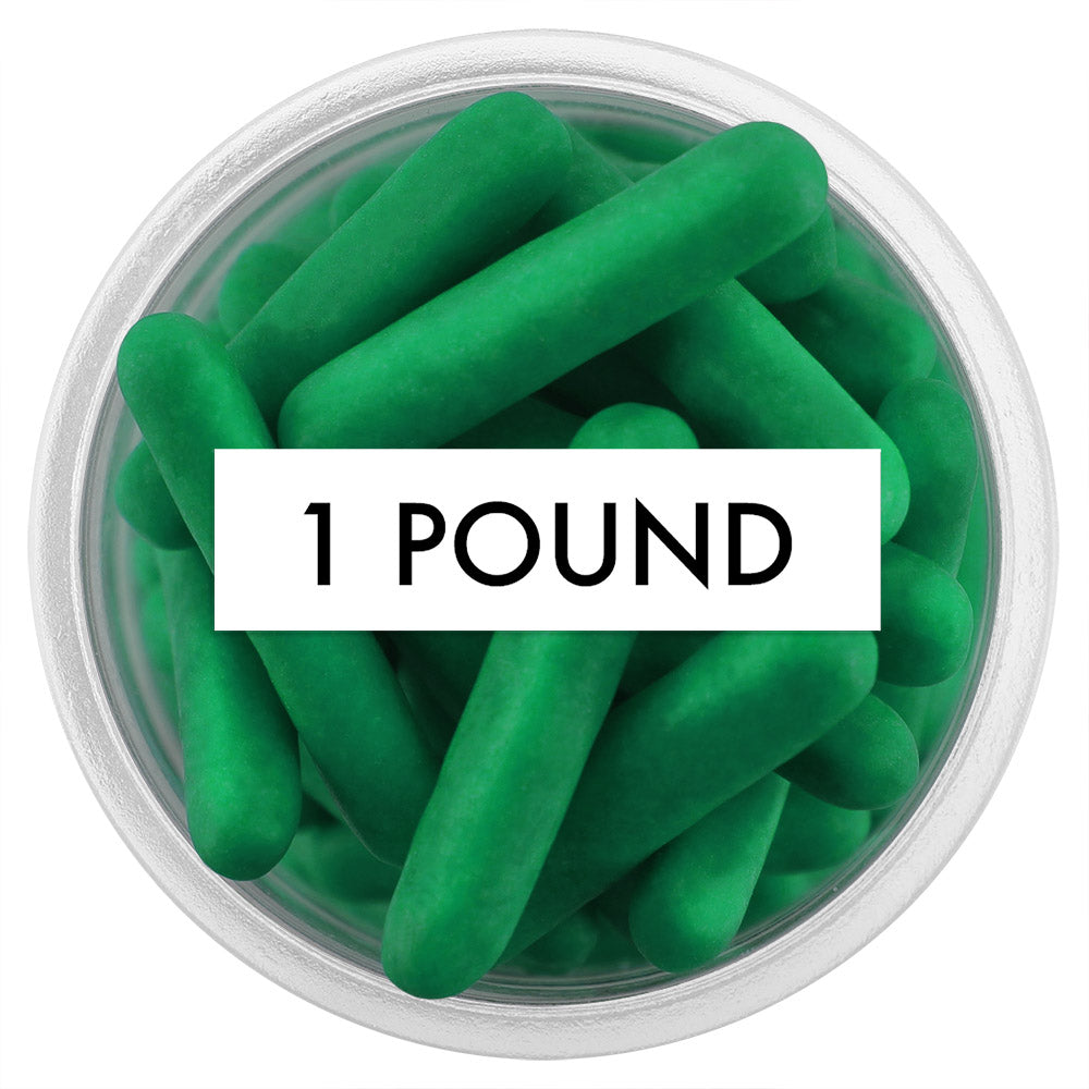 Matte Green Rod Sprinkles 1 LB