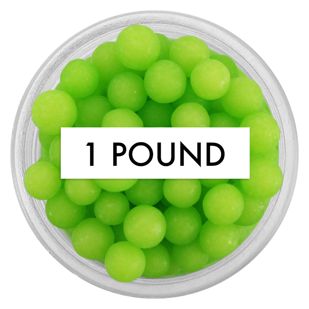 Matte Lime Green Sugar Pearls 5-6MM 1 LB