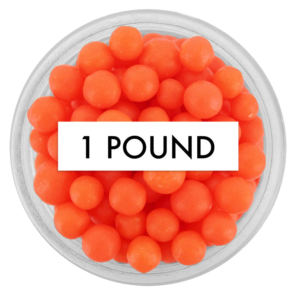 Matte Red Orange Sugar Pearls 5-6MM 1 LB