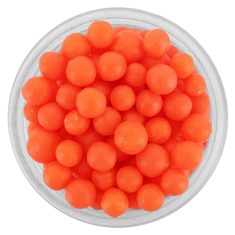 Matte Red Orange Sugar Pearls 5-6MM