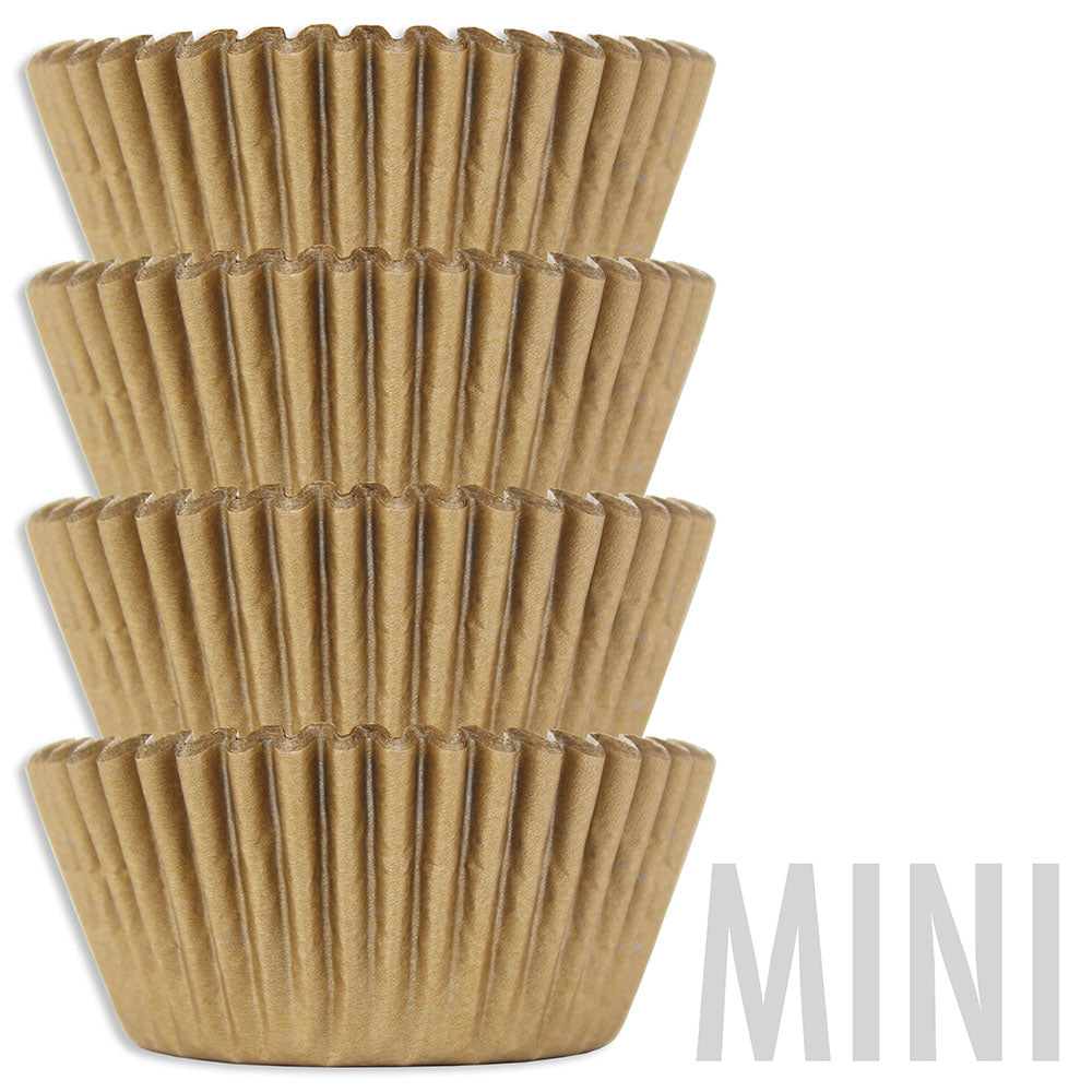 Mini Golden Shimmer Baking Cups