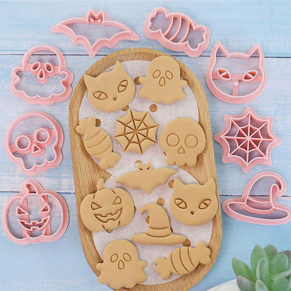 Mini Halloween Stamping Cookie Cutter Set