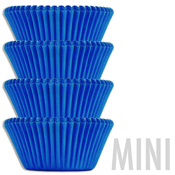 Mini Electric Blue Baking Cups