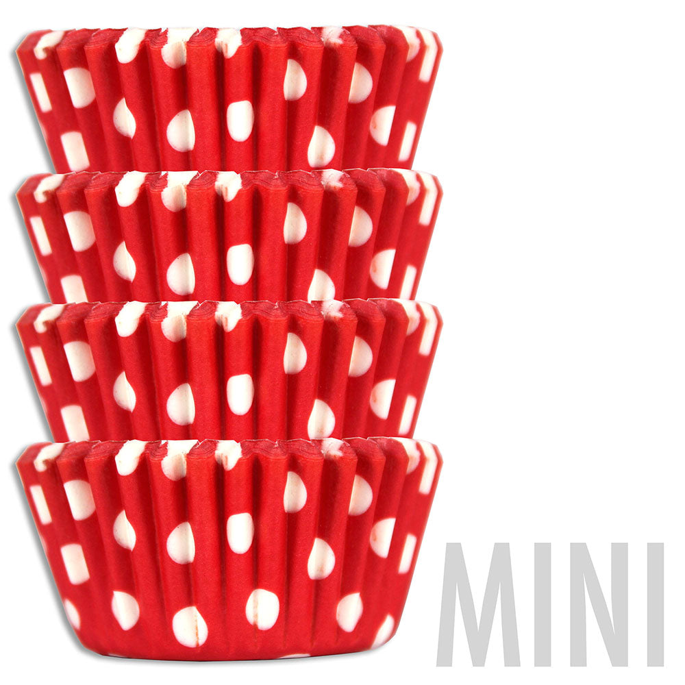 Mini Red Polka Dot Baking Cups