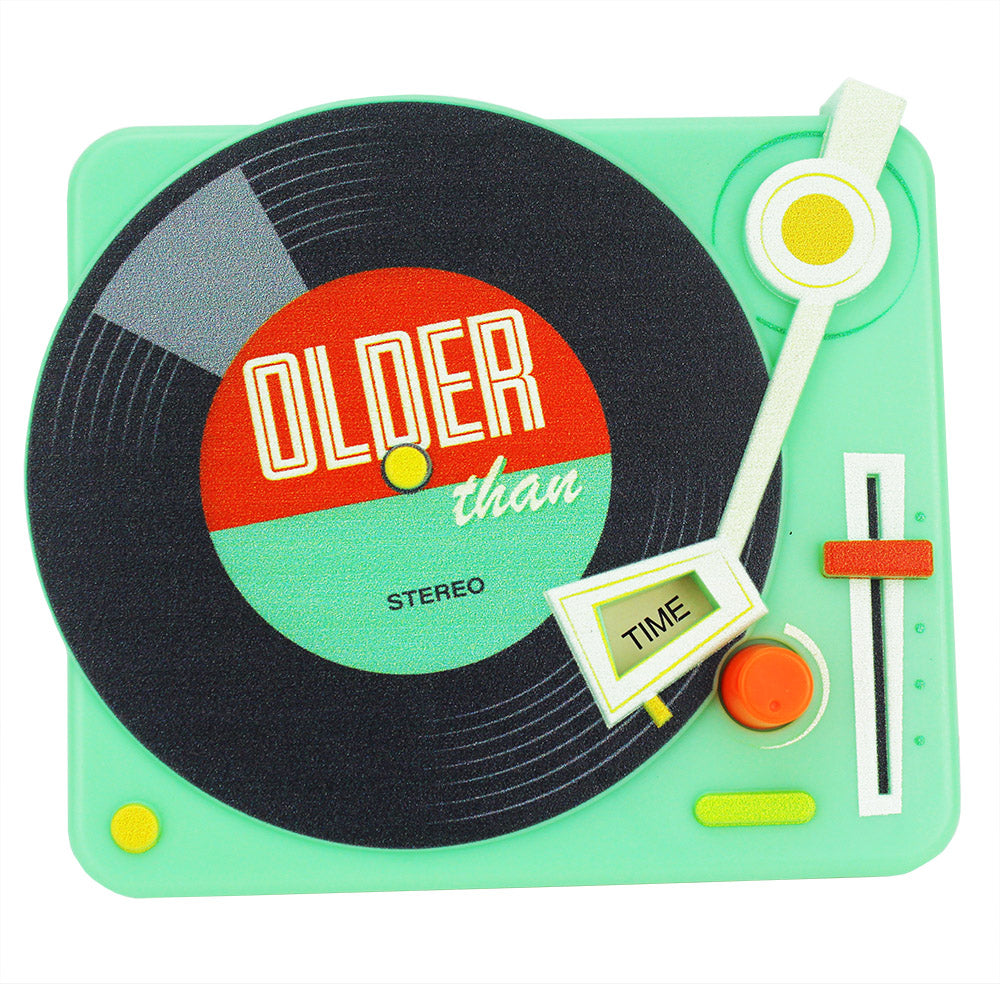 Older Than Record Player Cake Topper