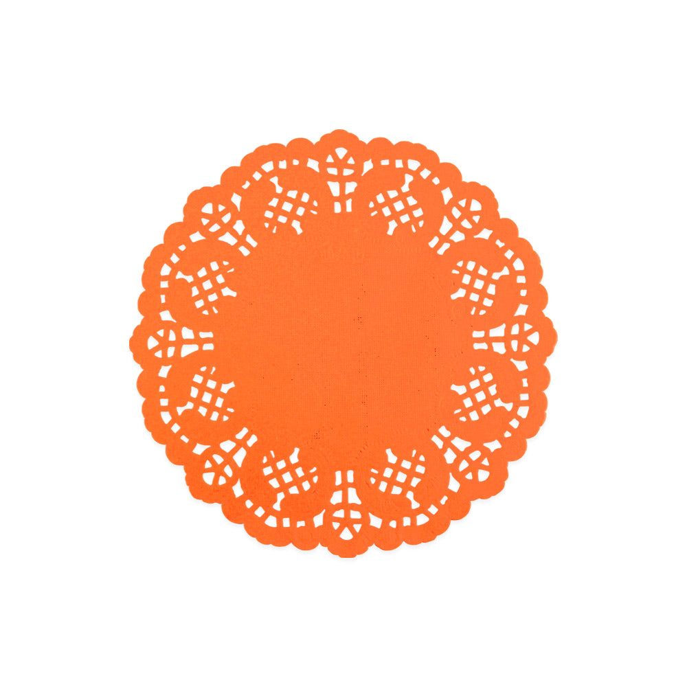 Orange Paper Doily 3.5"