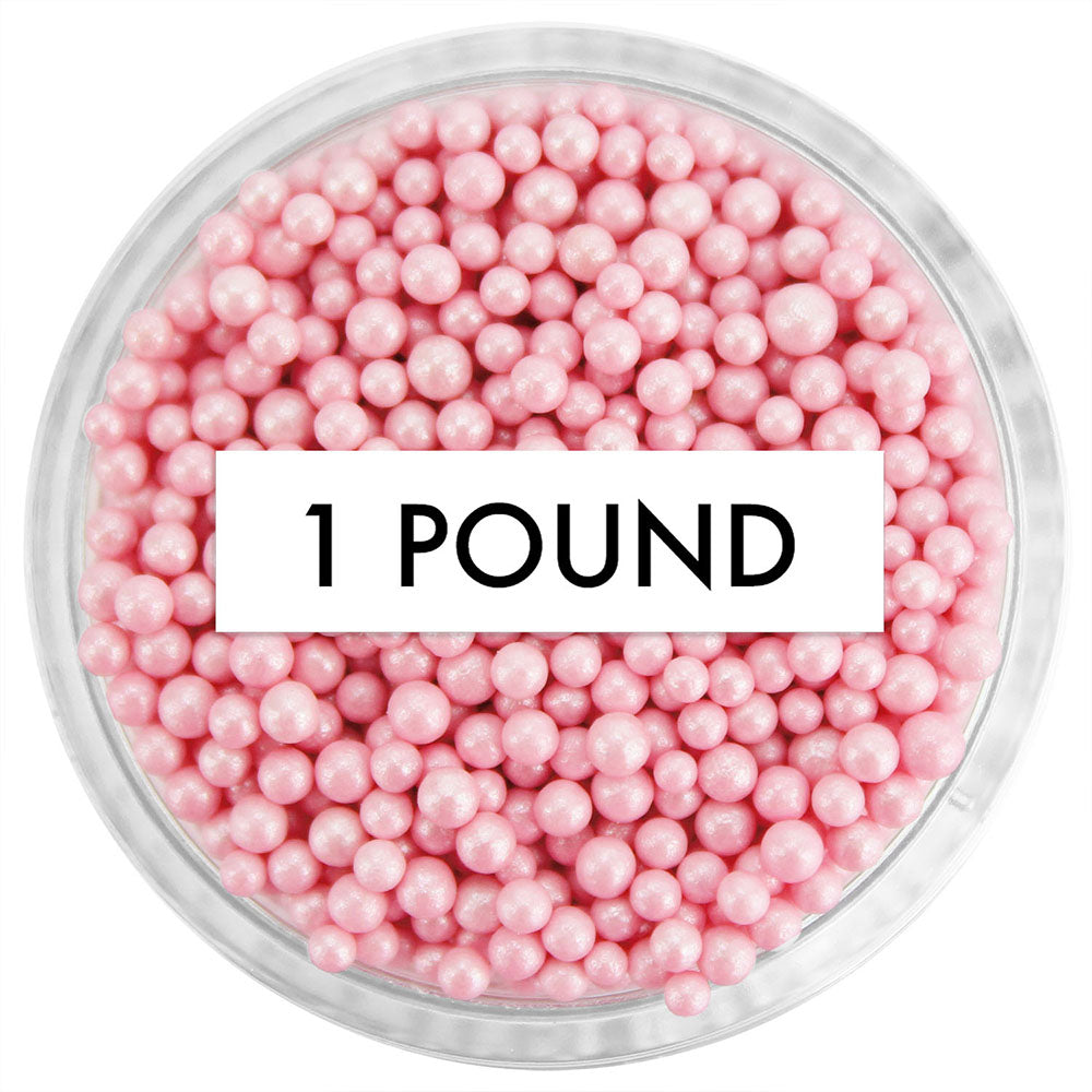 Pearly Light Coral Pink Sugar Pearls 5-6MM 1 LB