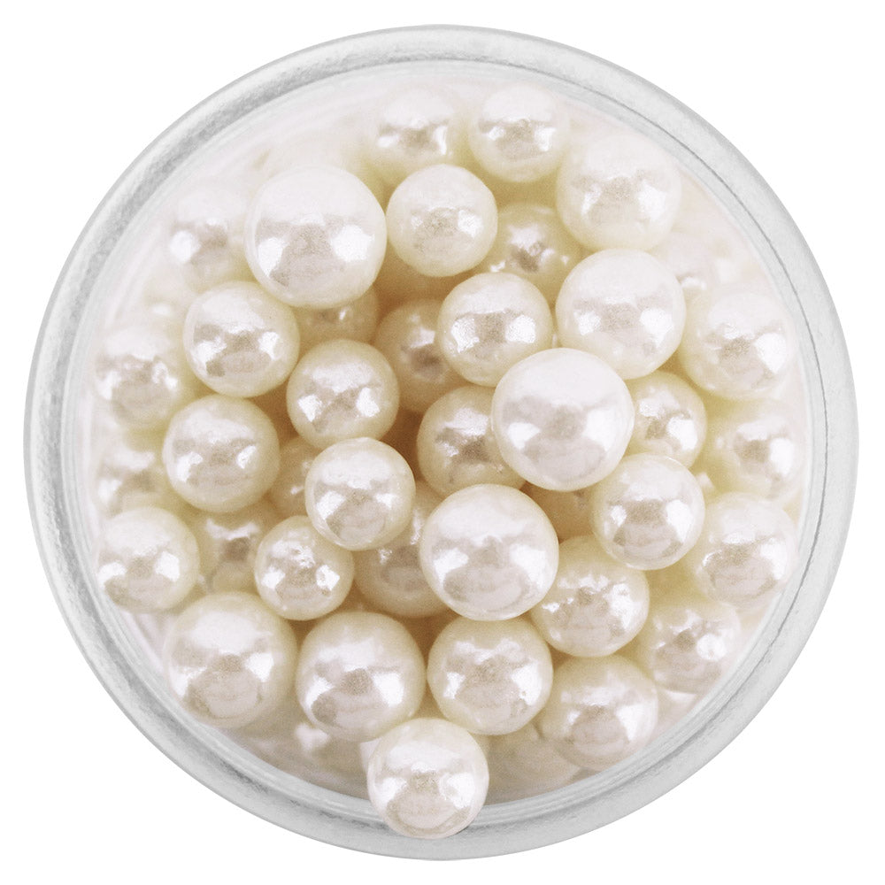 Pearly White Sugar Pearls 5-6MM