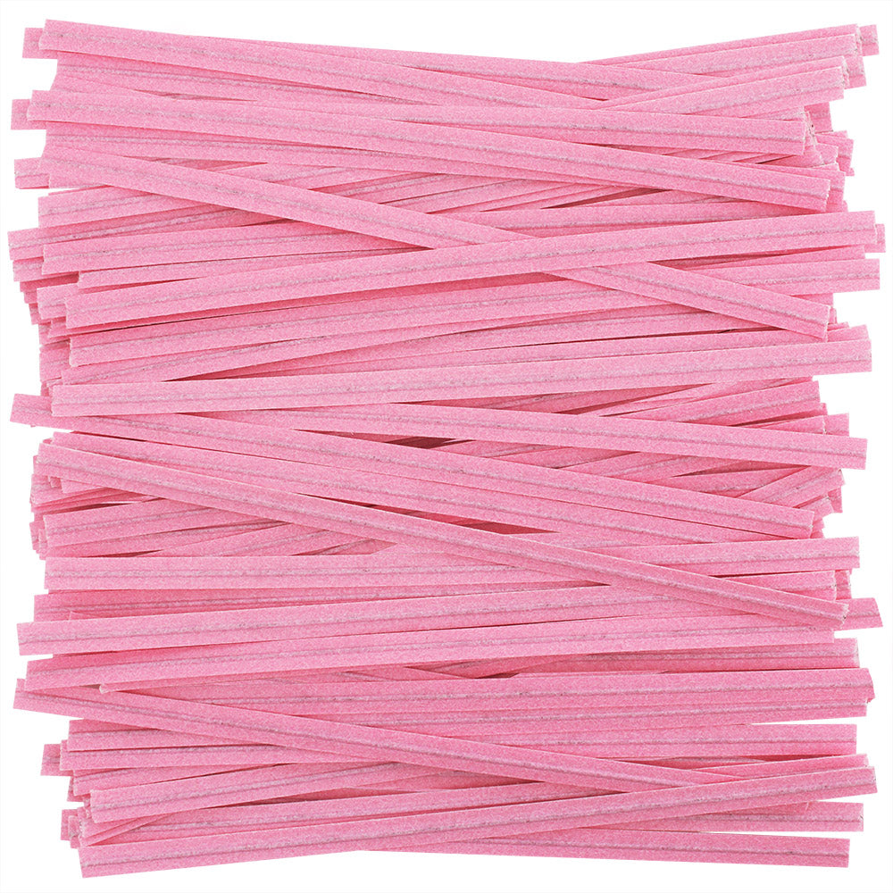 Pink Paper Twist Ties