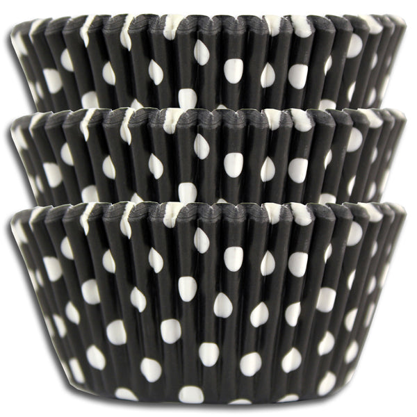 Black Polka Dot Baking Cups