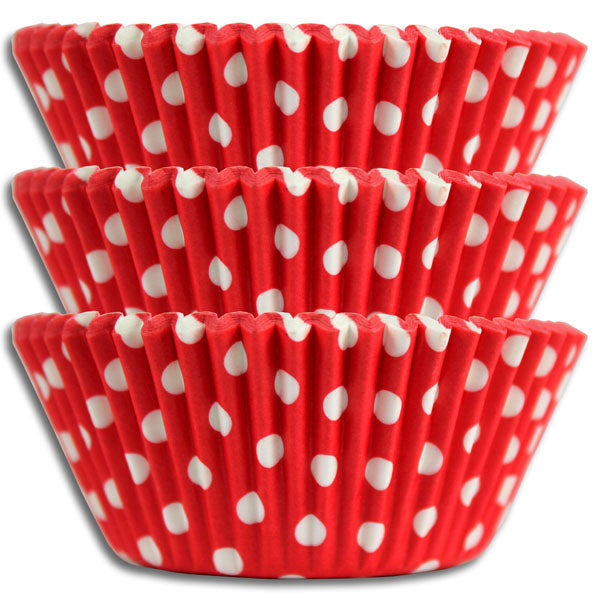 Red Polka Dot Baking Cups