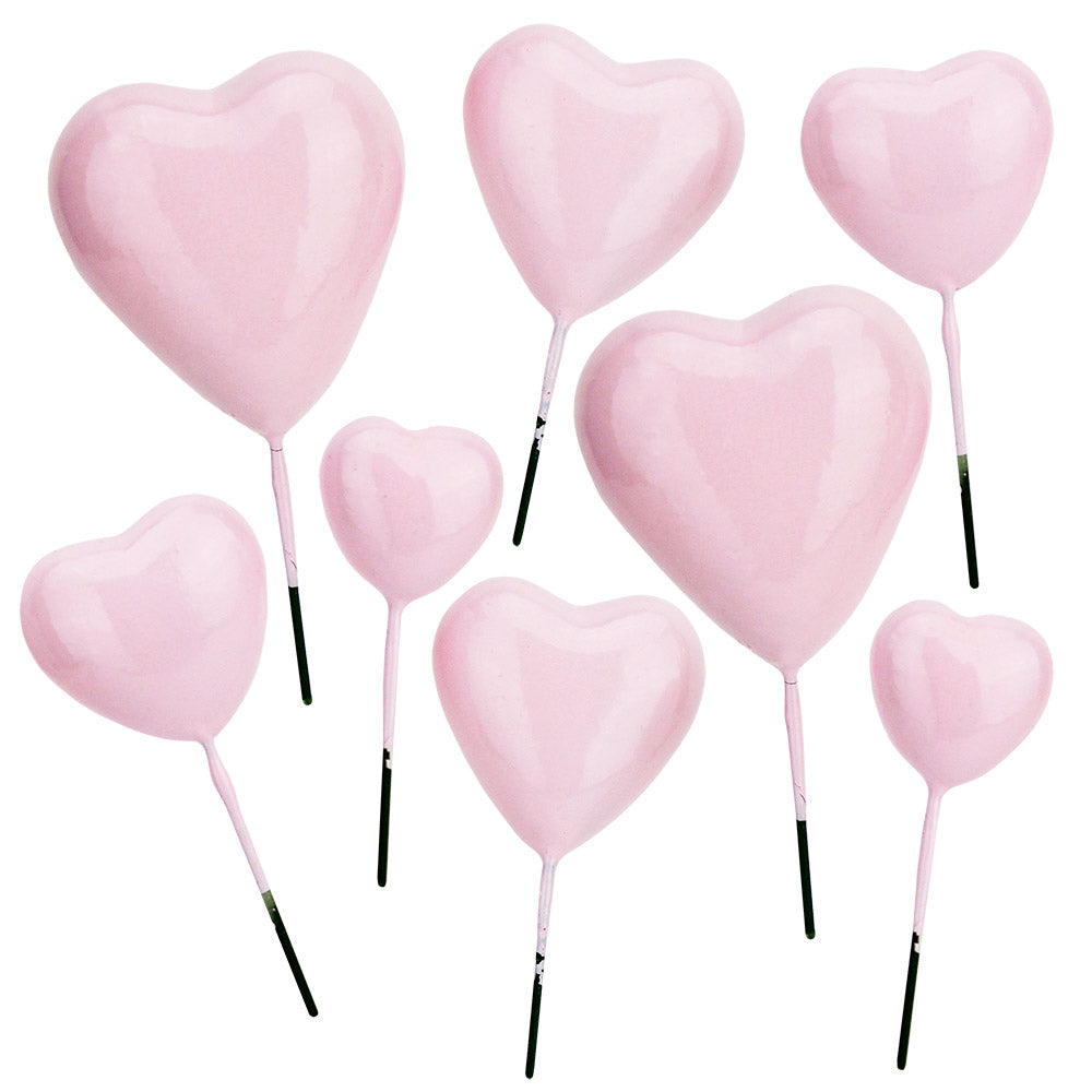 Puffy Light Pink Heart Picks