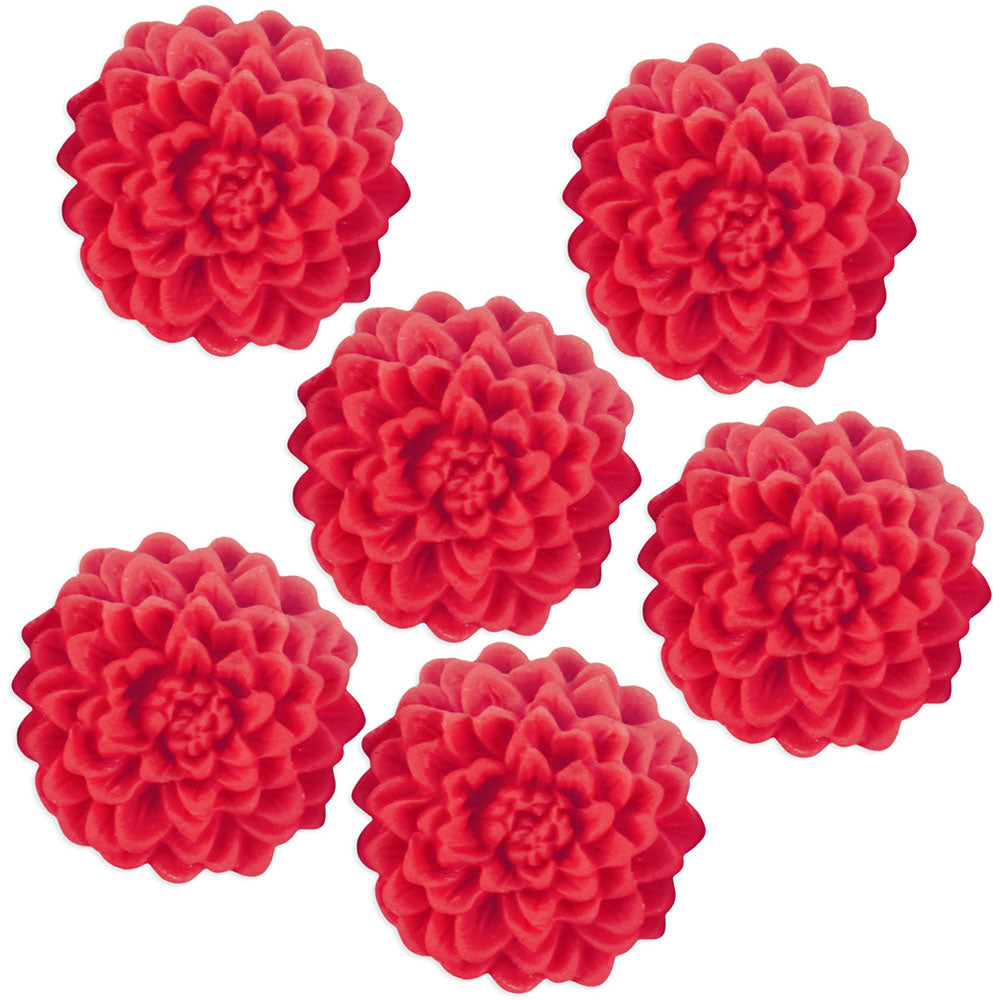 Red Fondant Mum Flowers