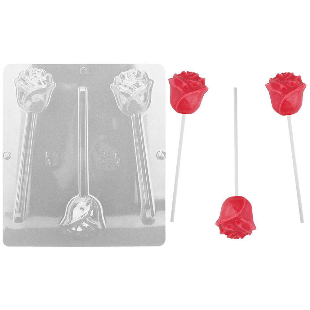 Rose Lollipop Chocolate Mold