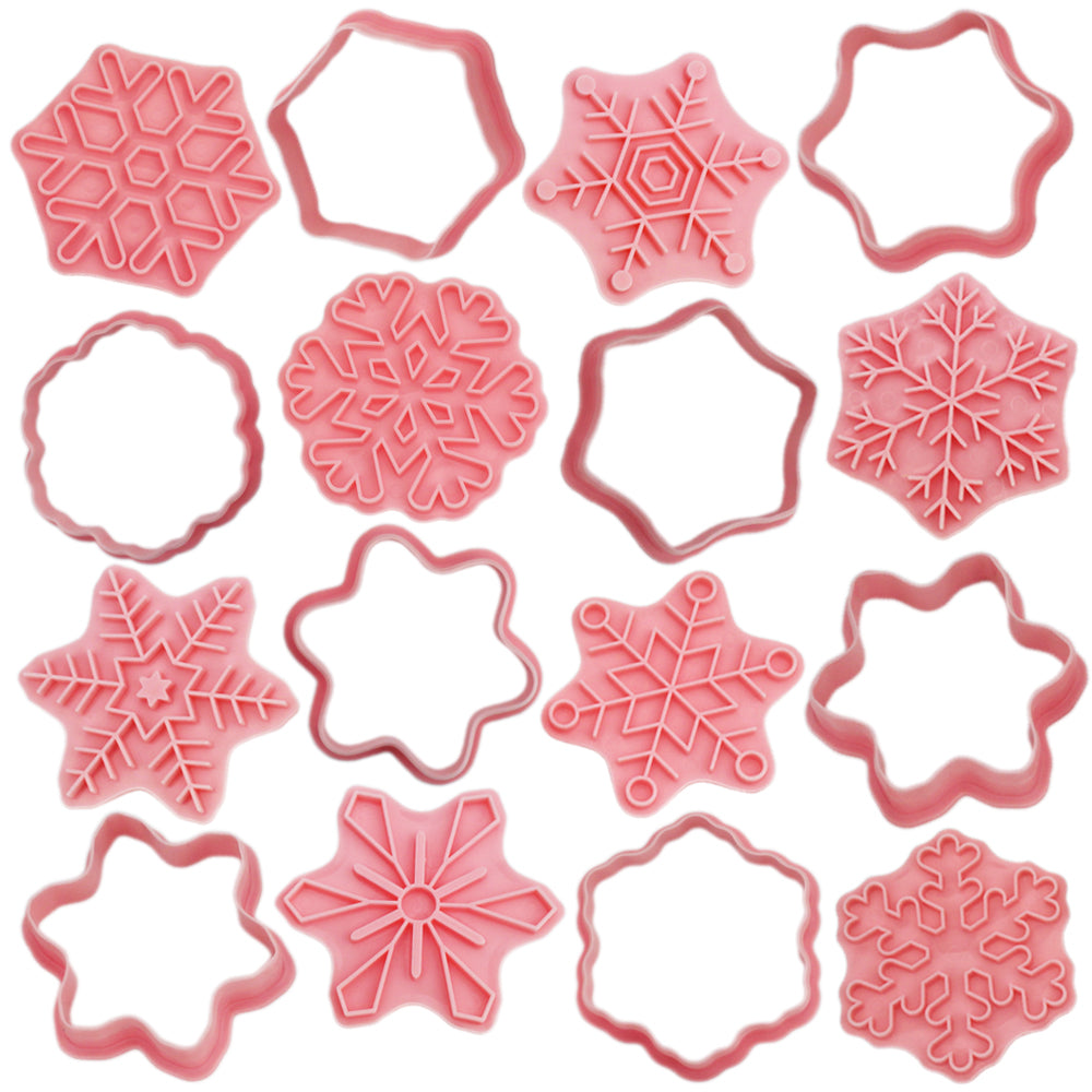 Snowflake Stamping Cookie Cutter Set