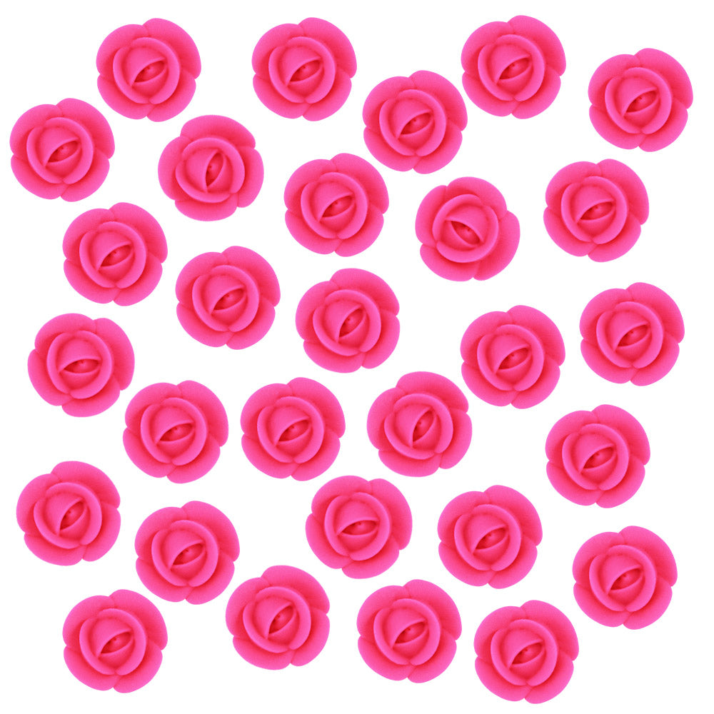 Tiny Hot Pink Icing Roses