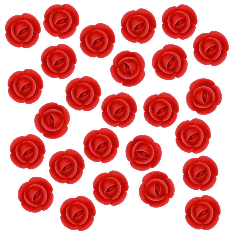 Tiny Red Icing Roses