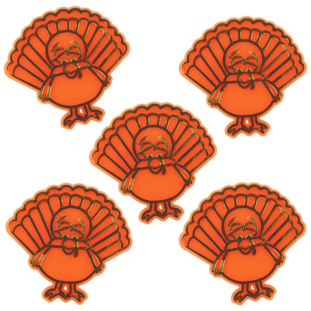 Orange Turkey Ring Toppers