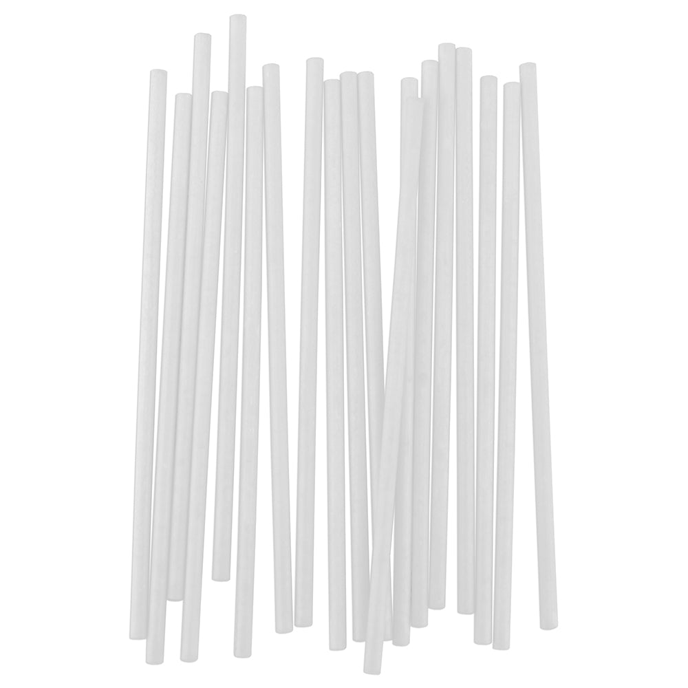 White Paper Lollipop Sticks 6"