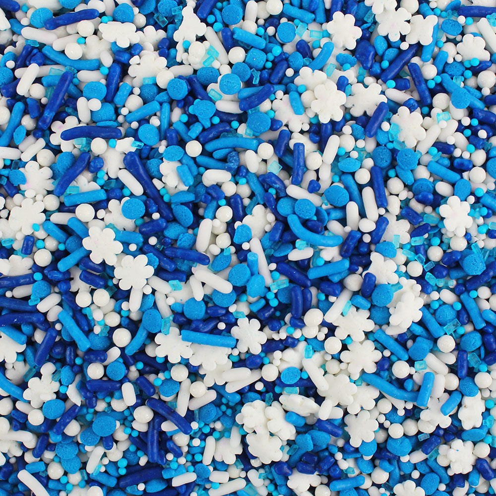 Holiday White Snowflake Sprinkles 1LB Bag