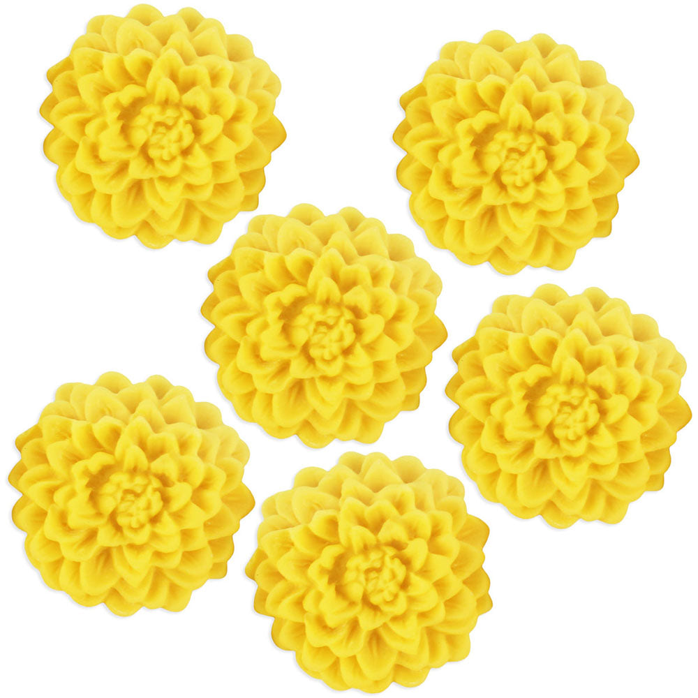 Yellow Fondant Mum Flowers