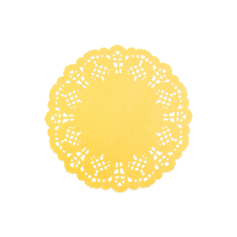 Yellow Paper Doily 3.5"