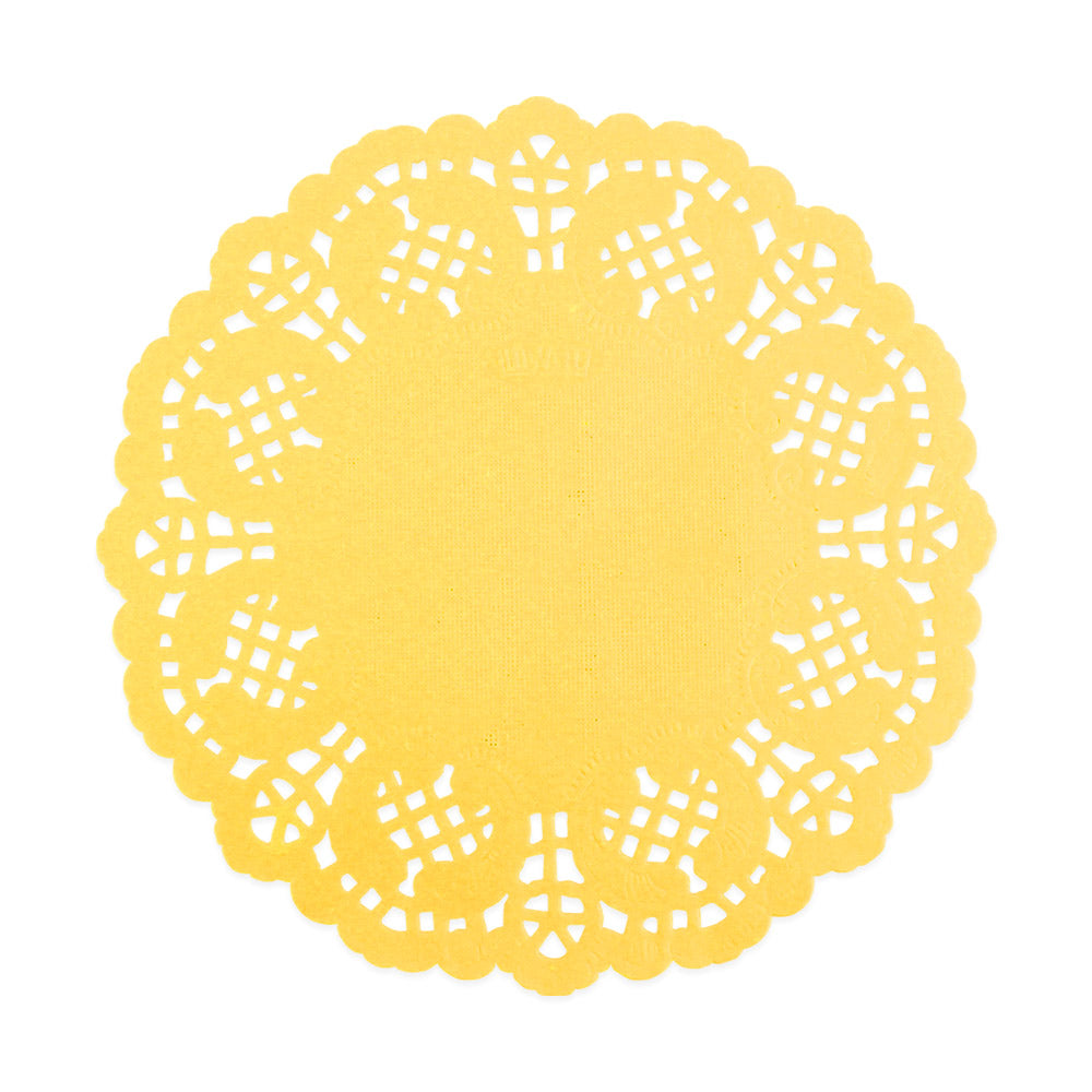 Yellow Paper Doily 5.5"