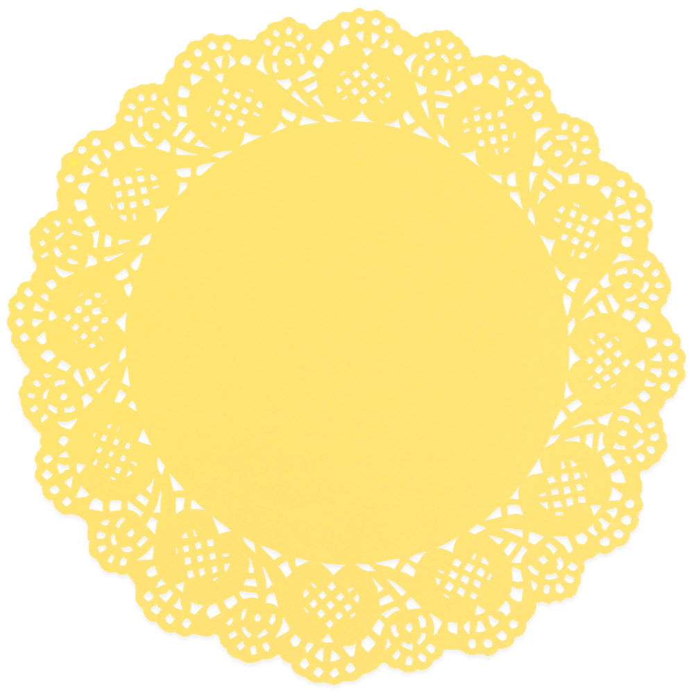 Yellow Paper Doily 7.5"