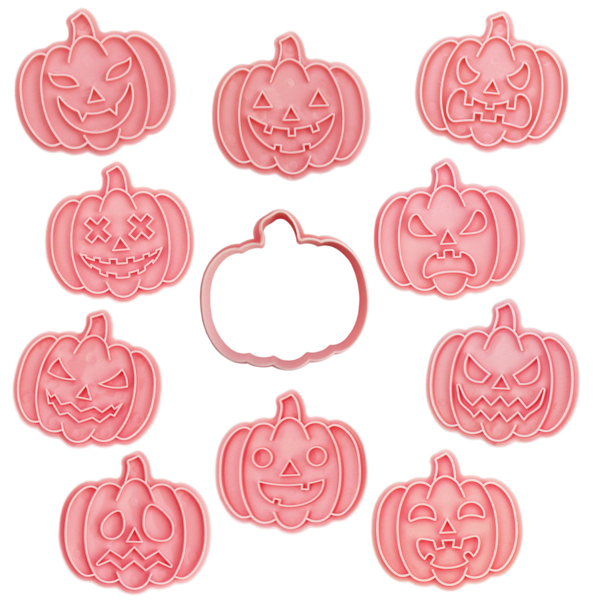 Jack O Lantern Stamping Cookie Cutter Set