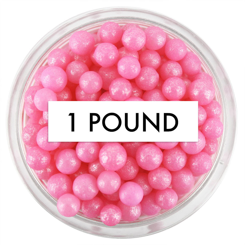 Pearly Light Coral Pink Sugar Pearls 5-6MM 1 LB